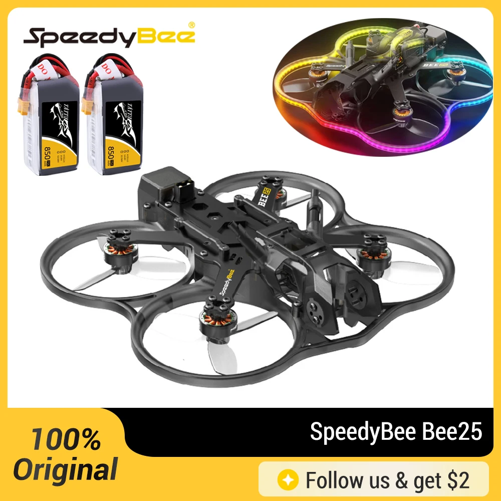 SpeedyBee Bee25 2.5inch Brushless Whoop Quadcopter NEWEST 2024 ELRS TBS Receiver Compatible for O3 Air Unit RunCam Link Vista