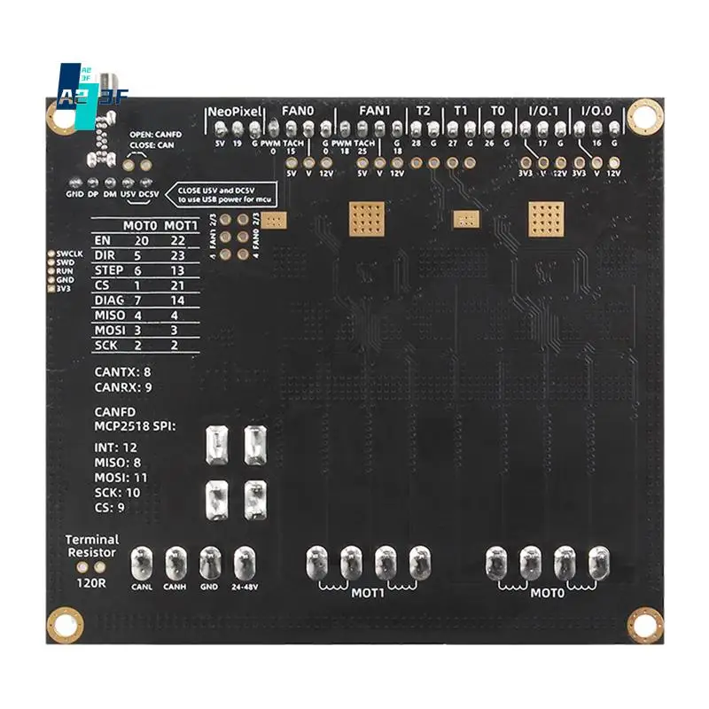 

Материнская плата A23F-Stridemax Dual FD Tmc5160 и автомобильный предохранитель, макс. 60 В, поддержка Klipper и RRF для 3D-принтеров Voron VZ