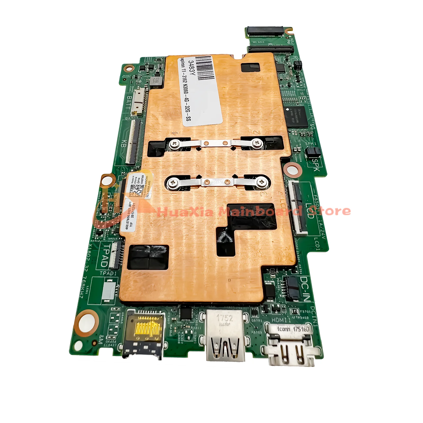 15235-1 Carte Mère Pour Dell Inspiron 11 3162 3164 Ordinateur Portable Carte Mère N3060 Nino 10 RAM-2GB/4 Go SSD-32G