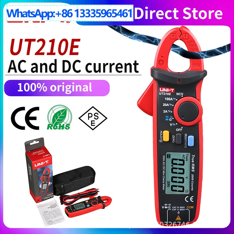 

UT210E/UT210D Клещи Цифровой мультиметр Высокоточный амперметр переменного и постоянного тока