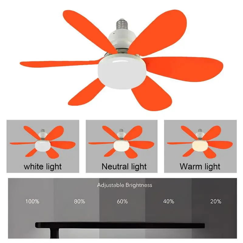 Socket Fan Light Dimmable Screw In Ceiling Fan Light For E27 Base Socket Fan Light Ceiling Fans With Lights And Remote Control