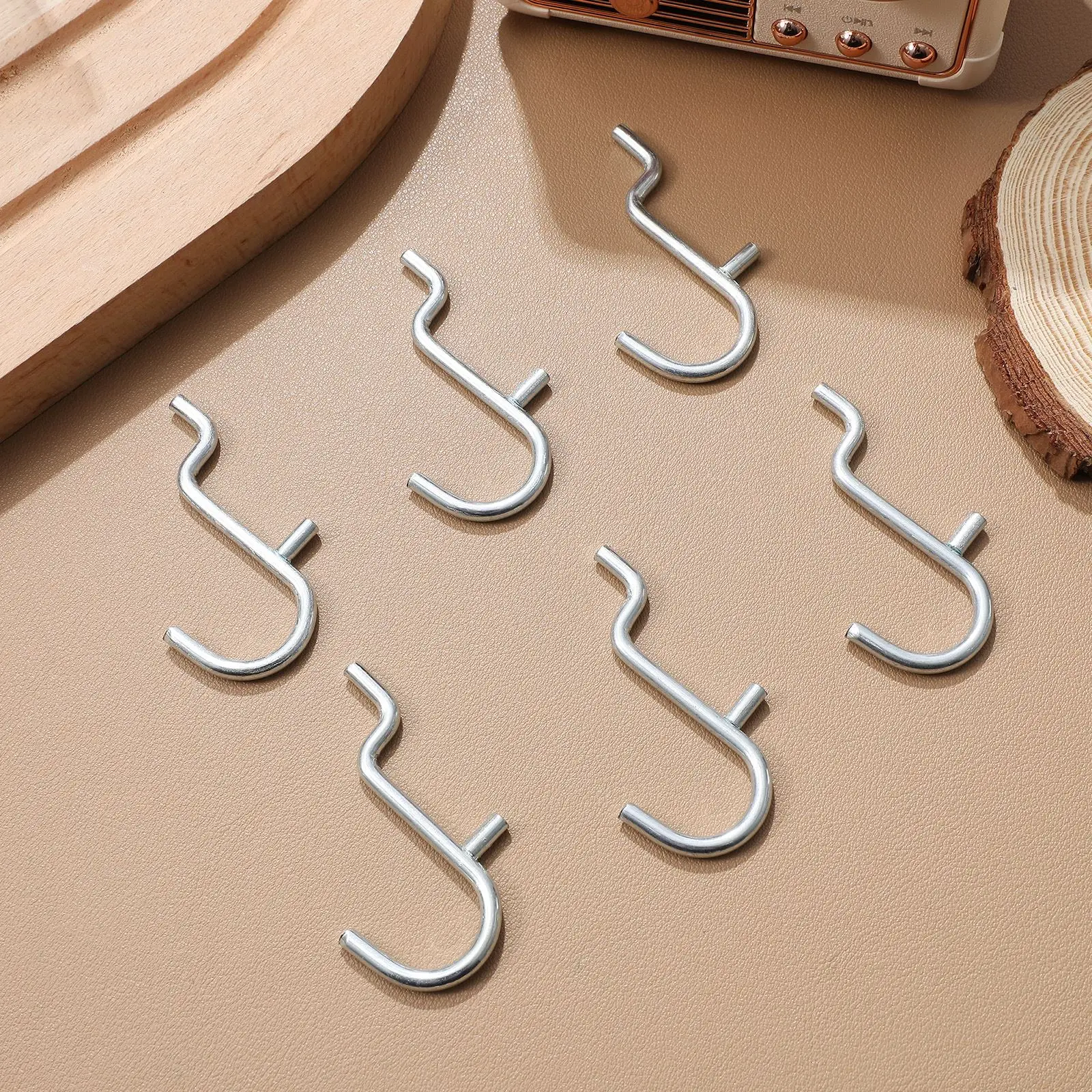 

20pcs Pegboard Hooks Stainless Steel Hook Peg Board Jewelry Keys Display Hooks Pegboard Hooks Stainless Steel Wall Display Hook