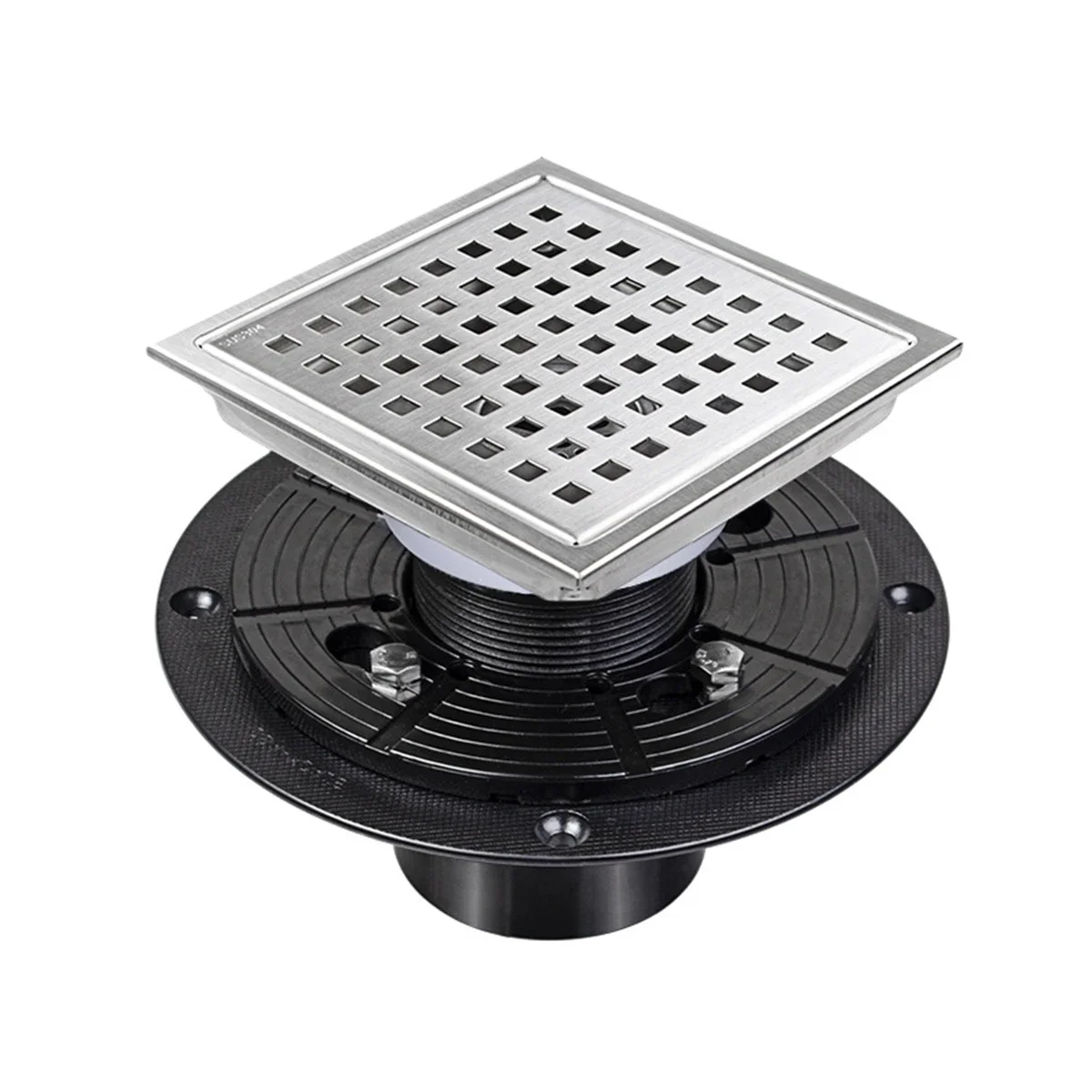 

Reliable Seal Rust resistant Stainless Steel Square Shower Floor Drain Prevents Water Ponding Easy Installation