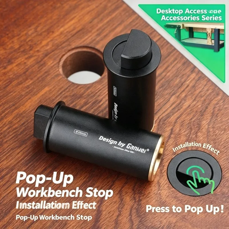 26mm Hole Pop‑Up Bench Dog Quick Release Workbench Stop Limit Block Table Stop MFT Woodworking Table Positioning Fix Accessory