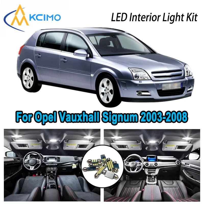Kit interni a LED di alta qualità da 13 pezzi per Opel Vauxhall Signum 2003-2008 2005 Lampade automobilistiche per bagagliaio con mappa a cupola premium senza errori