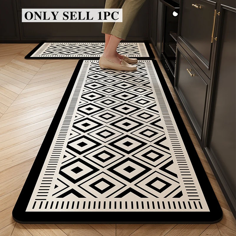 Floor Mat for Kitchen Absorbent Quick-drying Carpet Modern Style Rug Long Non-slip Carpets Diatom Mud Mats Home Decoration Rugs