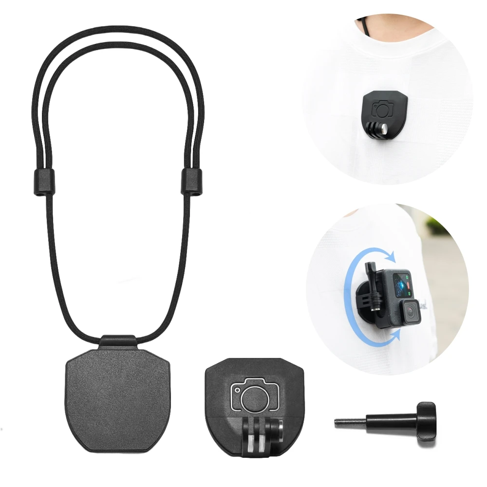 

Magnetic Neck Strap Hold Mount Bracket Adapter With Lanyard For DJI Action 5pro 3 4/Gopro Hero 13 12 Action Caemra Accessories