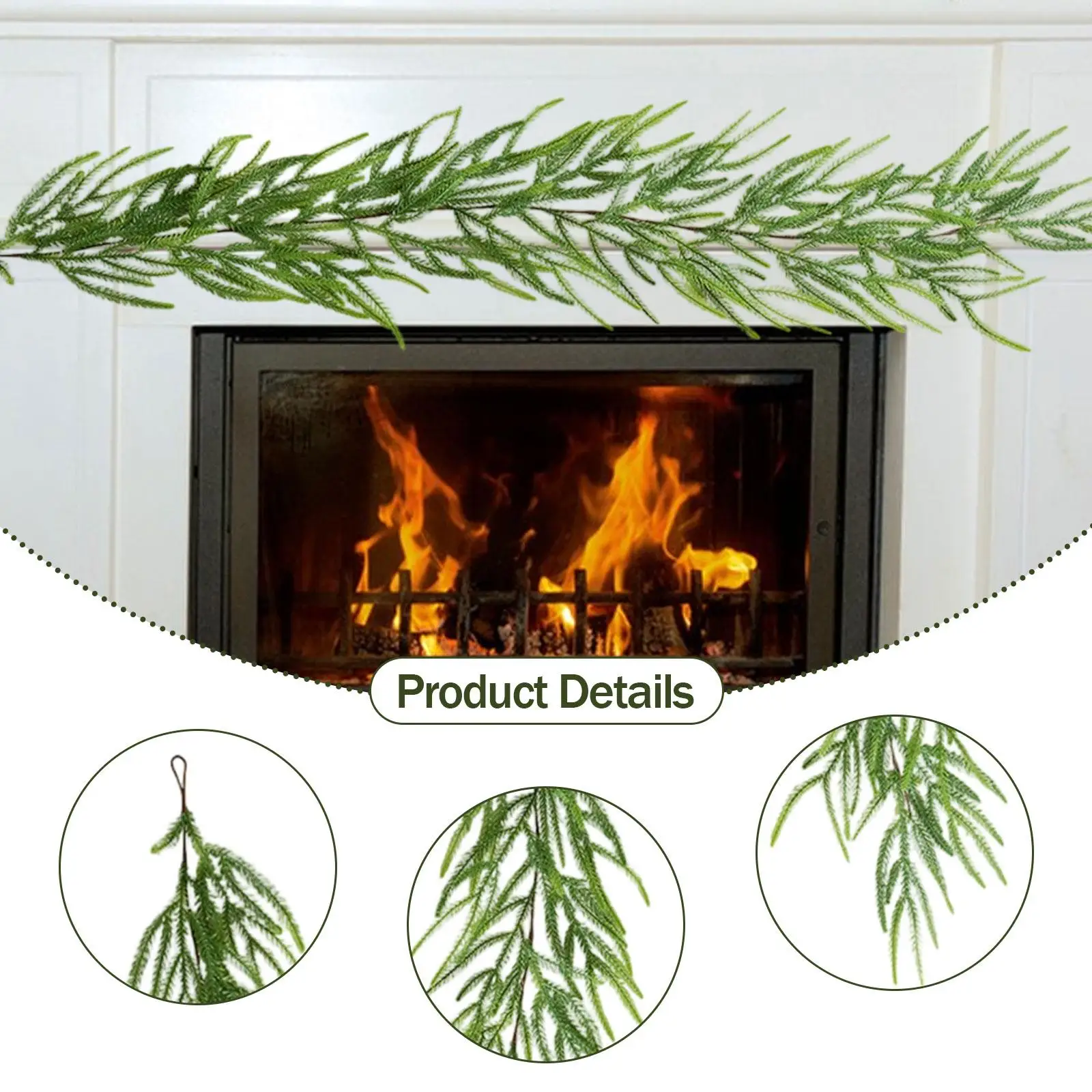 

Artificial Pine Garland Christmas Greenery Garland for Table Outside Outdoor