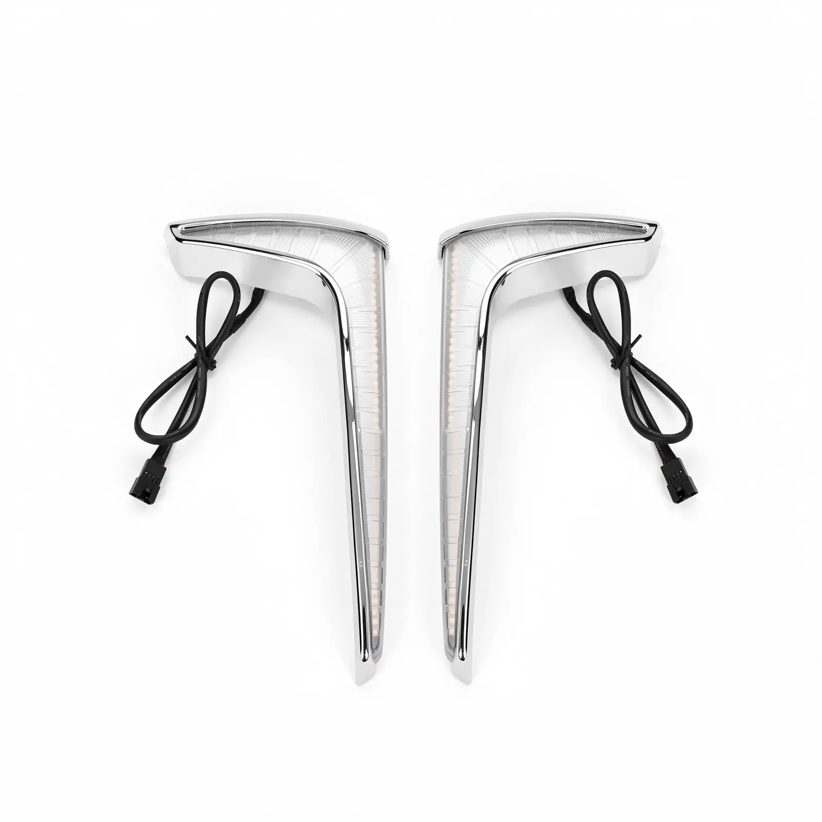 Leg Lights L-Shaped Motorcycle Lights with Plug Integrated Clear for Motorcyclists