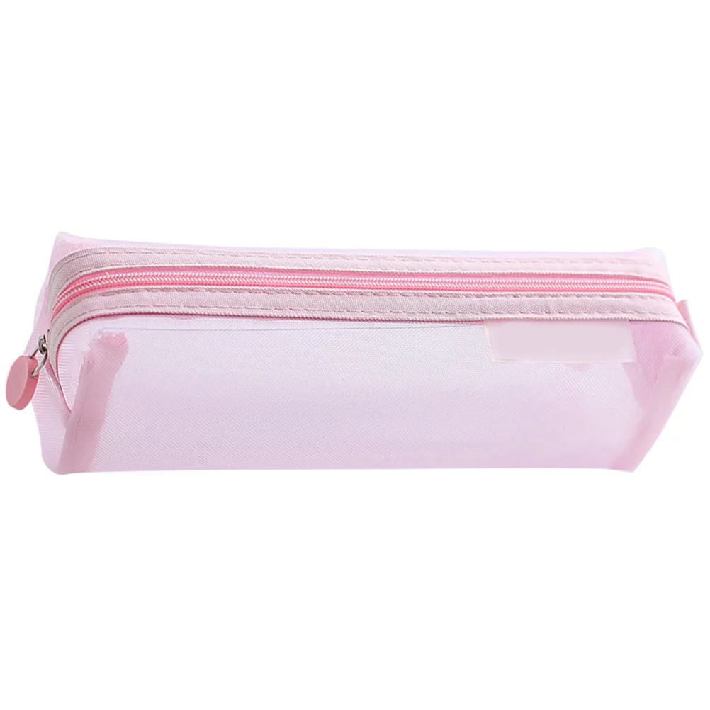 

Students Stationery Pen Bag Dedicated Pencil Case Container Mesh Holder Transparent