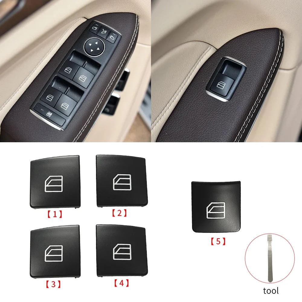 

For Mercedes W166 W292 Car Power Window Switch Button Cover Cap For Benz ML GL GLE GLS Class 2012-2019 ML300 GL350 GLE400 GLS450