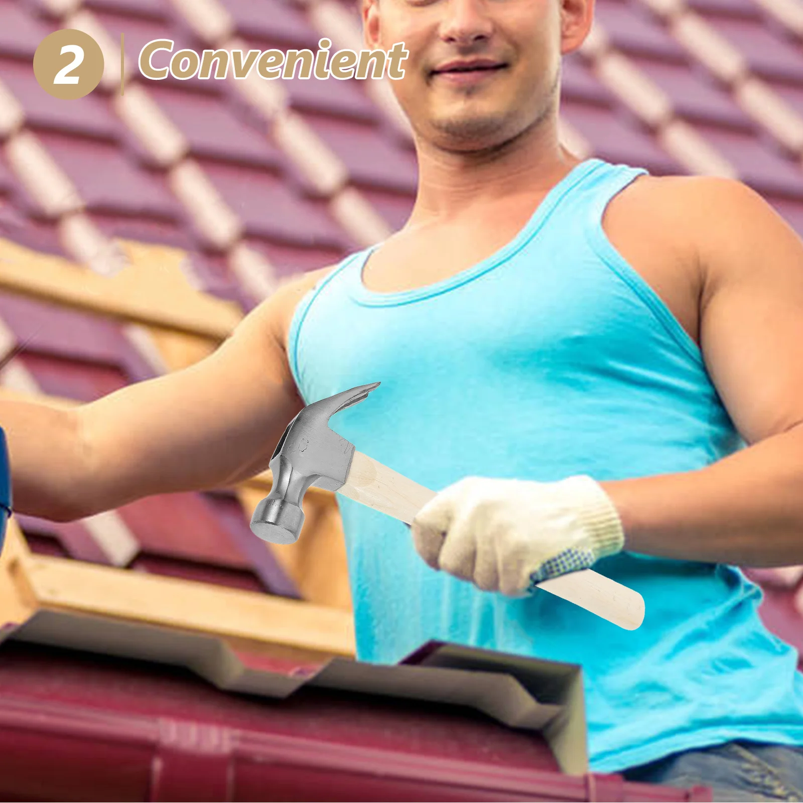 

Multi-Purpose Claw Hammer Sturdy Steel Wood Ergonomic Non-Slip Handle For Woodworking Nailing Tool Carpenter Repairing