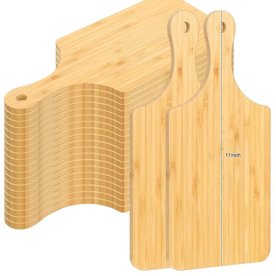 

24 шт. разделочная доска оптом 11x5 дюймов, мини-доски для бордюров, деревянная разделочная доска с ручкой, сервировка своими руками на День святого Валентина, среда