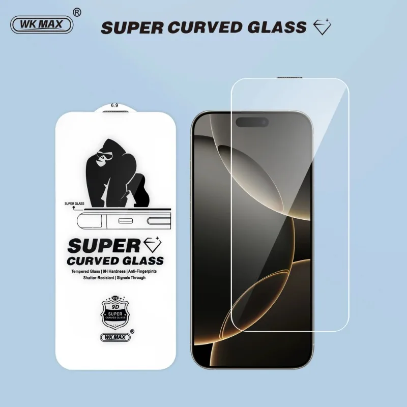 4 pièces WKMAX verre trempé pour iPhone 17 16 15 14 13 12 11 Pro XR X XS Max Plus protecteur d'écran pour iPhone 16 15 Pro Max verre