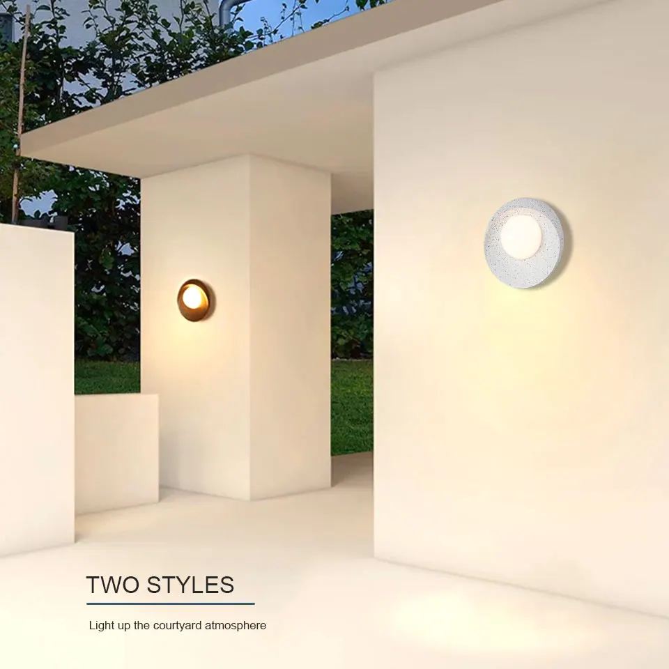 

11W Modern Round Wall Light IP65 Waterproff Wall Lighting Fixtures Unique Indoor Outdoor Wall Lamp Aluminum Wall Lamp for Porch