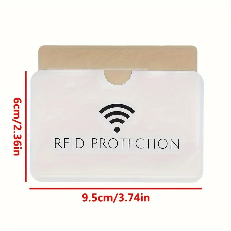 10pcs Aluminium Smart Rfid Blocking Bank Sleeve Wallet, RFID Protection Simple Card Holder