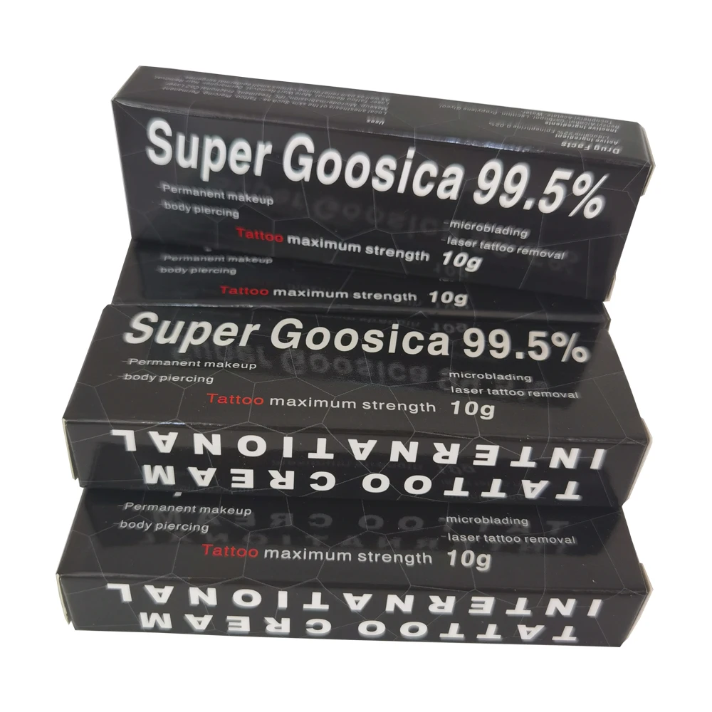 99.5% Super Gooscia Tattoo Cream Before Permanent Makeup Microblading Piercing Eyebrow Lips Body Beauty 10g Tattoo accessories