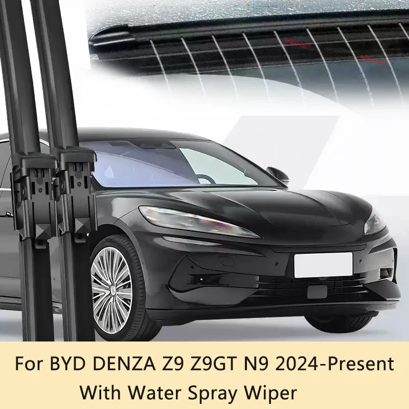 Car Custom Wet Arm Frameless Wiper Blades Upgrade Windshield Water Spray Cleaning Auto Accessories For BYD DENZA Z9 Z9GT N9 N8L