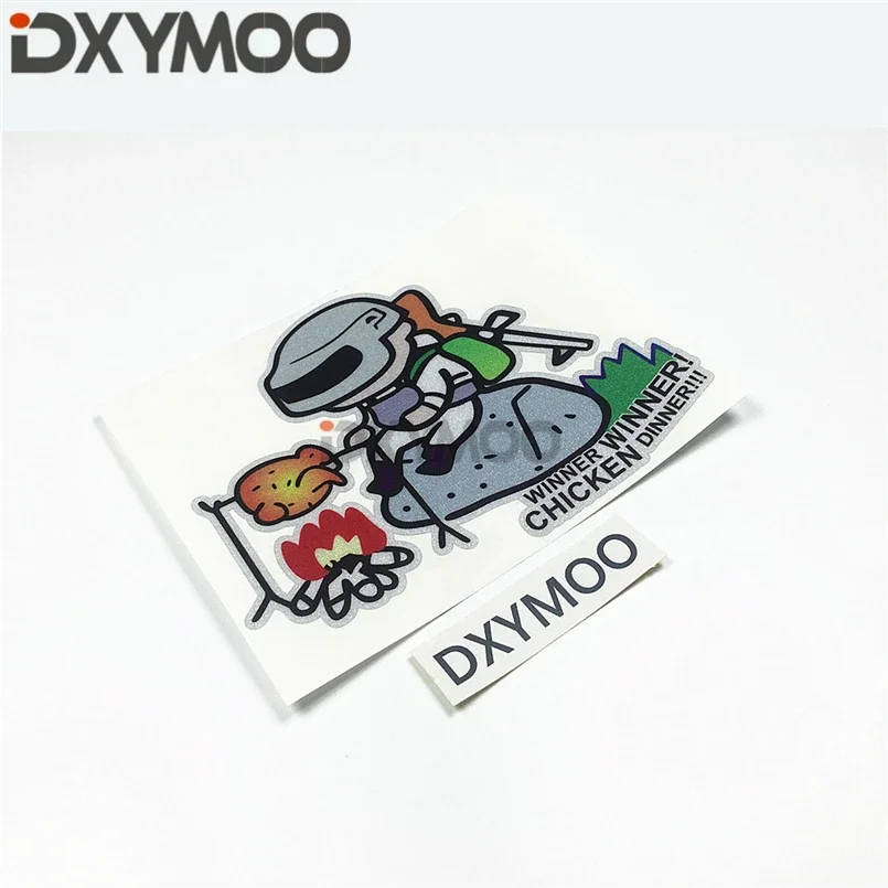 الإبداعية الأزياء لعبة ملصقات سيارة الجسم كله الذيل دراجة نارية النار المشوي الدجاج الفائز مصدات 13x10 سنتيمتر #1