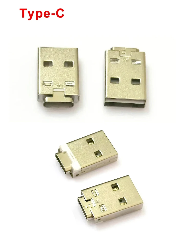 3/5/10 Stück Typ-C-Buchse auf doppelseitigen USB-A-Stecker 2.0 Ladeadapter mit integrierter Leiterplatte – Detail 1