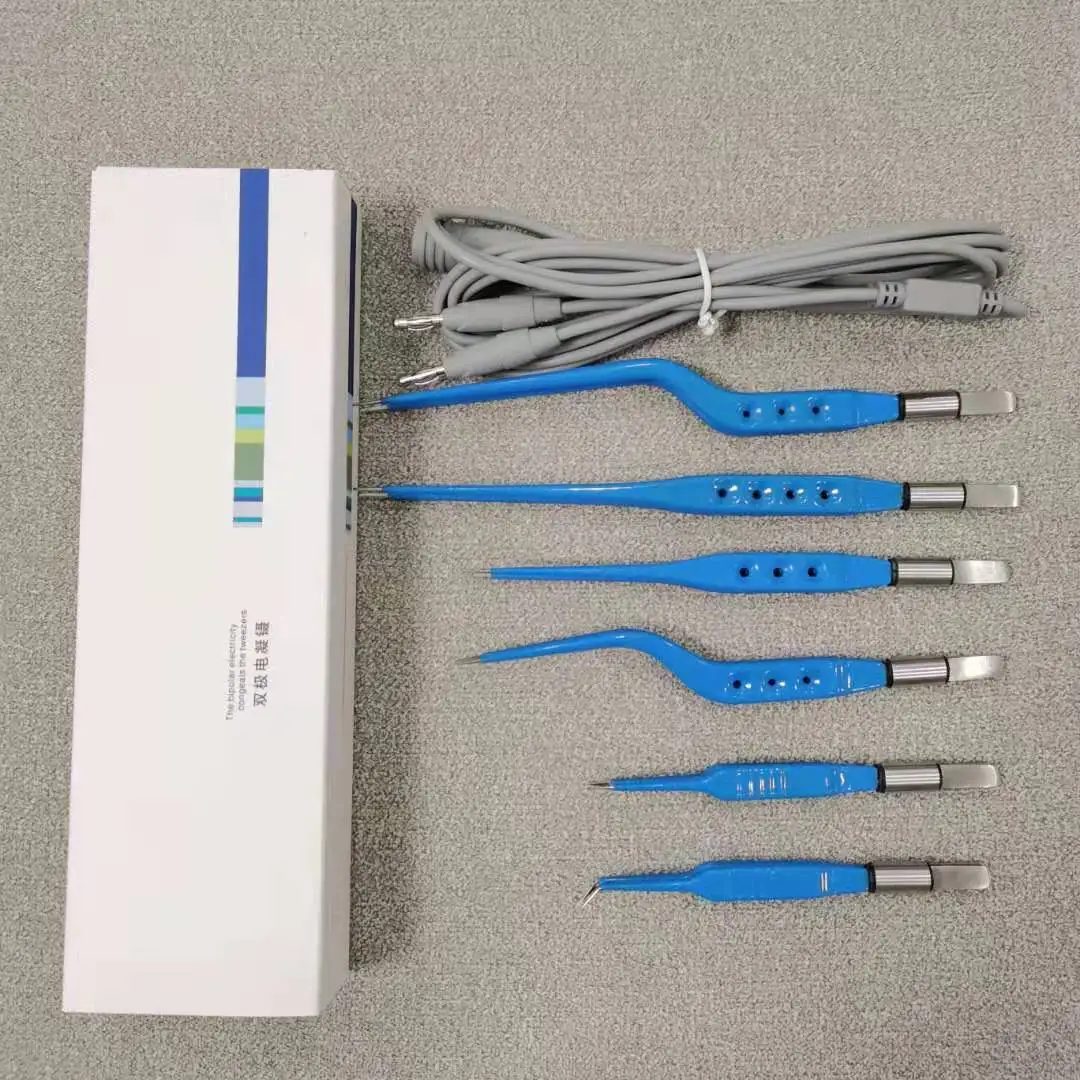 Bipolar coagulation tweezers ophthalmic piece plug-in electrode tweezers coagulation wire electrode connection tool