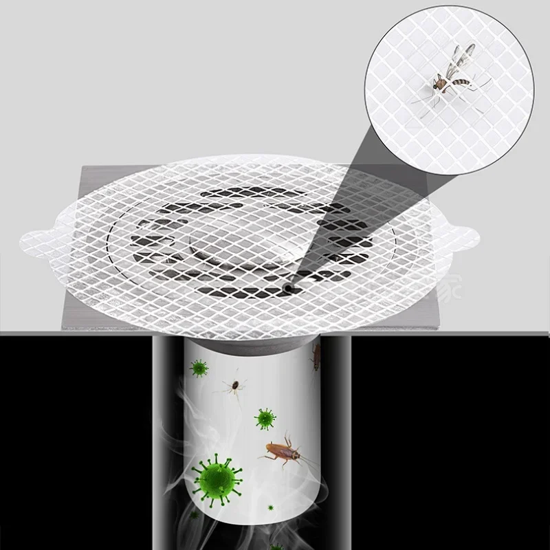 

Одноразовые ловушки для волос для сетчатых крышек для душа - сетчатый фильтр для раковины, сетчатые наклейки, аксессуары для ванной комнаты