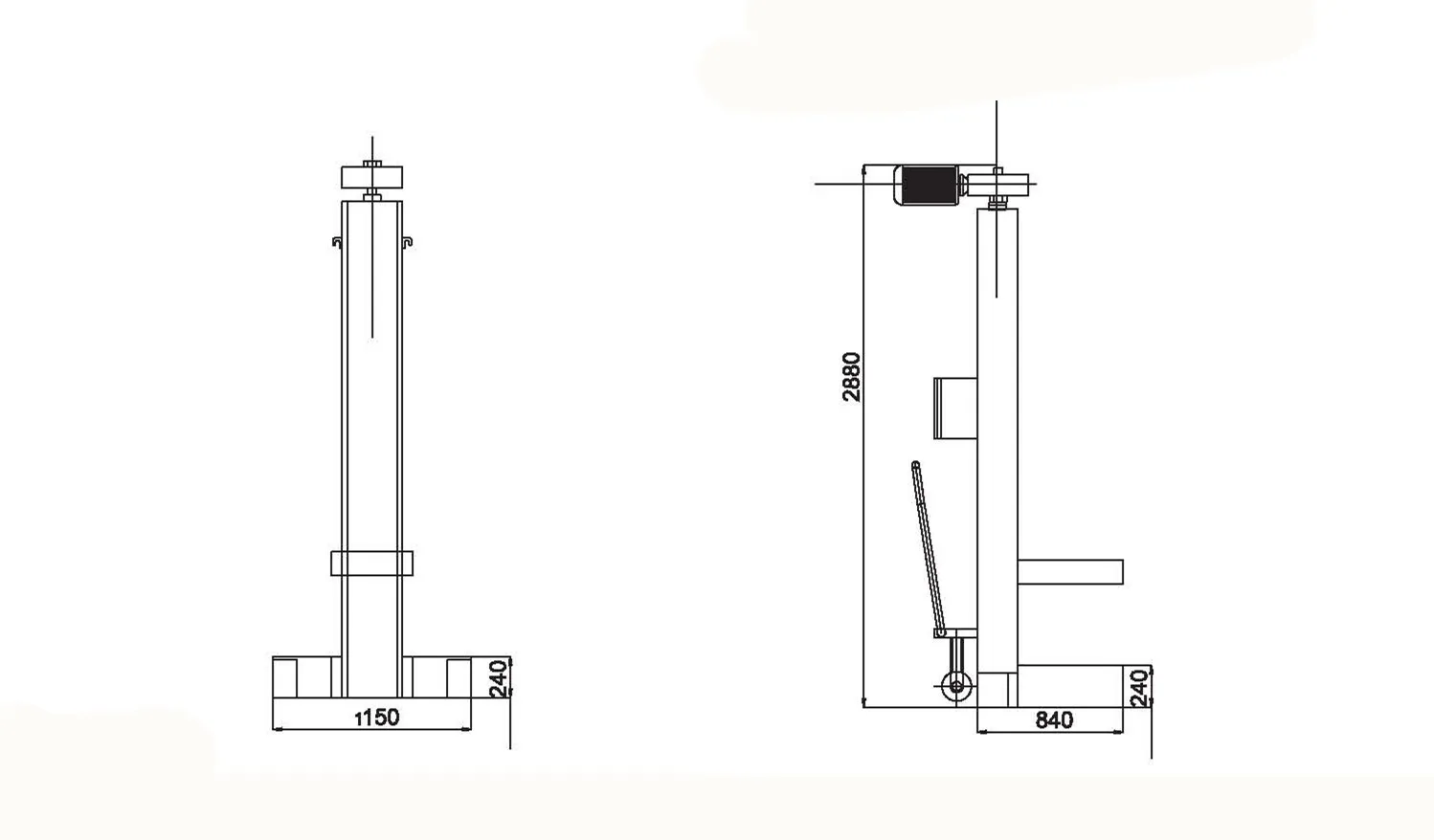 Mechanical System Bus Truck Car Lift QJY-ZX Built-up Movable Lift