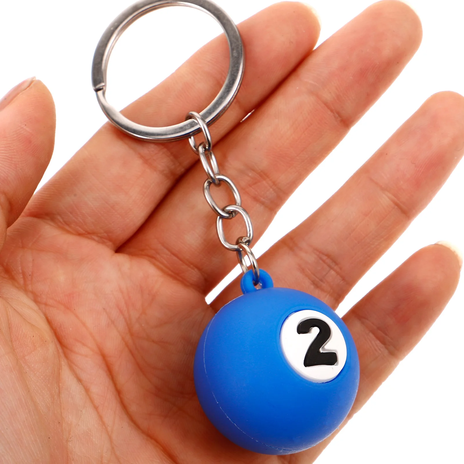 9 Pcs Novelty Billiards Keychains Pool Player Gifts Ball Sports Themed Adorable Decorations Keepsakes