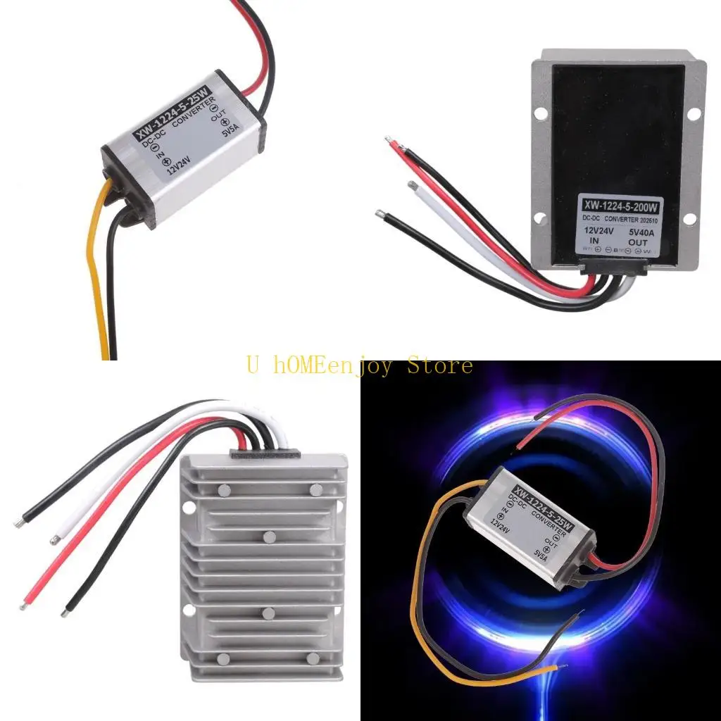 B0KF Reliable Converter 12V-24V to 5V Power Supply for Car Truck Vehicle
