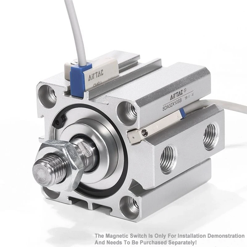 Airtac SDA12/16/20/25/32/40/50/63/80  Compact Cylinder Without Magnet Male Thread