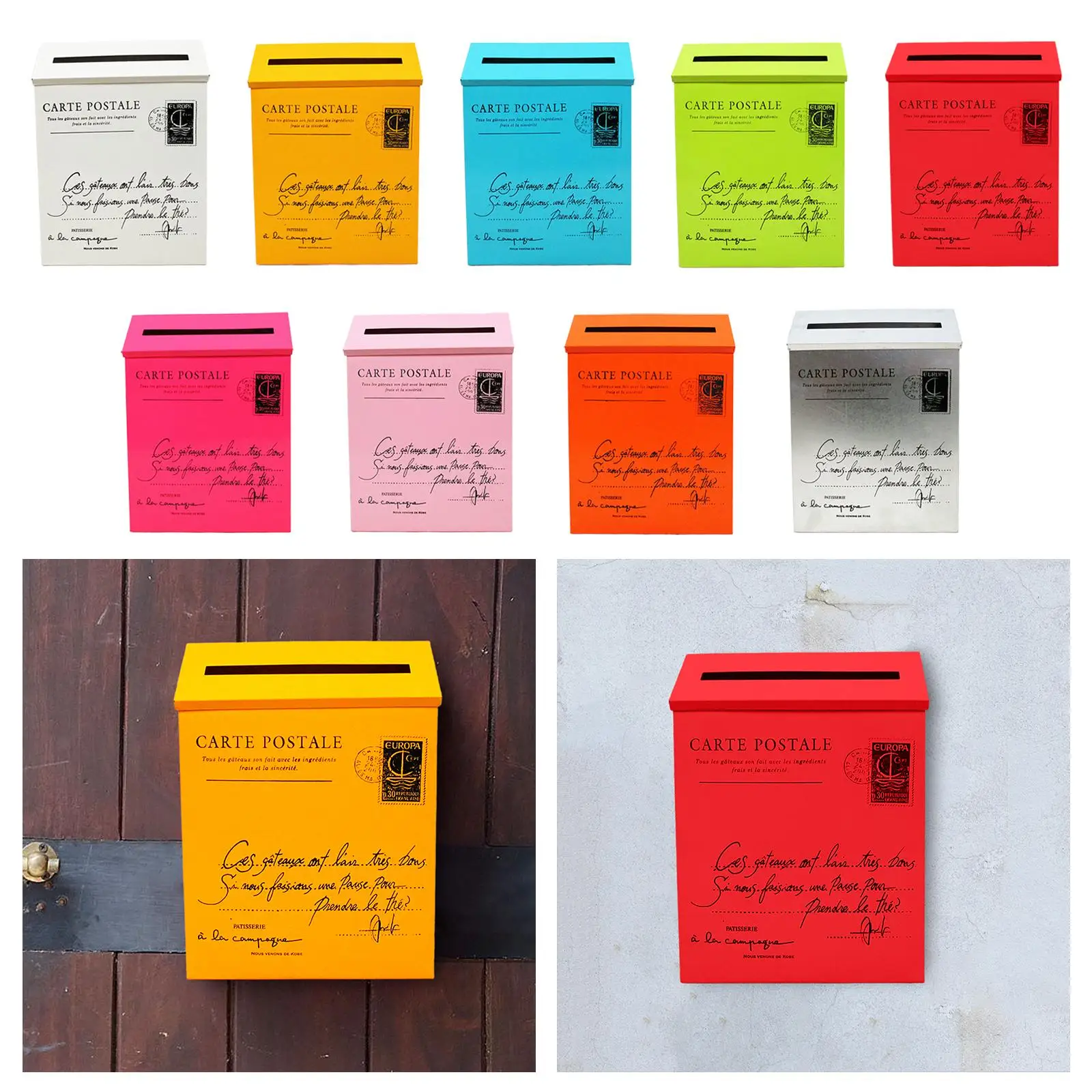 Wall Hanging Mail Box Letterbox Tin Mailbox Suggestion Box Wall Mounted Mailbox