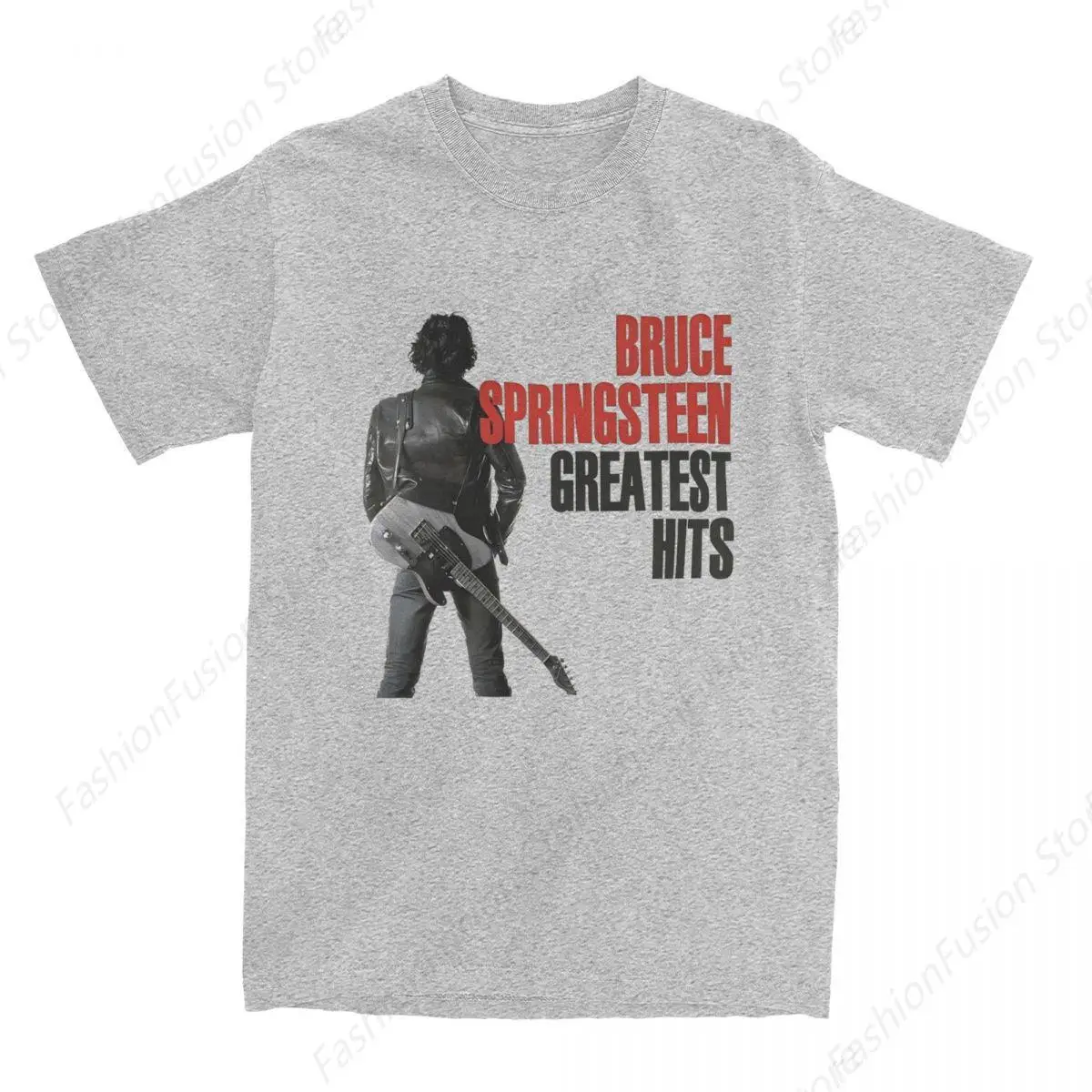 Summer Men Retro Bruce Springsteen Rock T Shirts Apparel Cotton Tops T-shirt Funny Short Sleeves Mens Tee Shirt Casual GYM Top