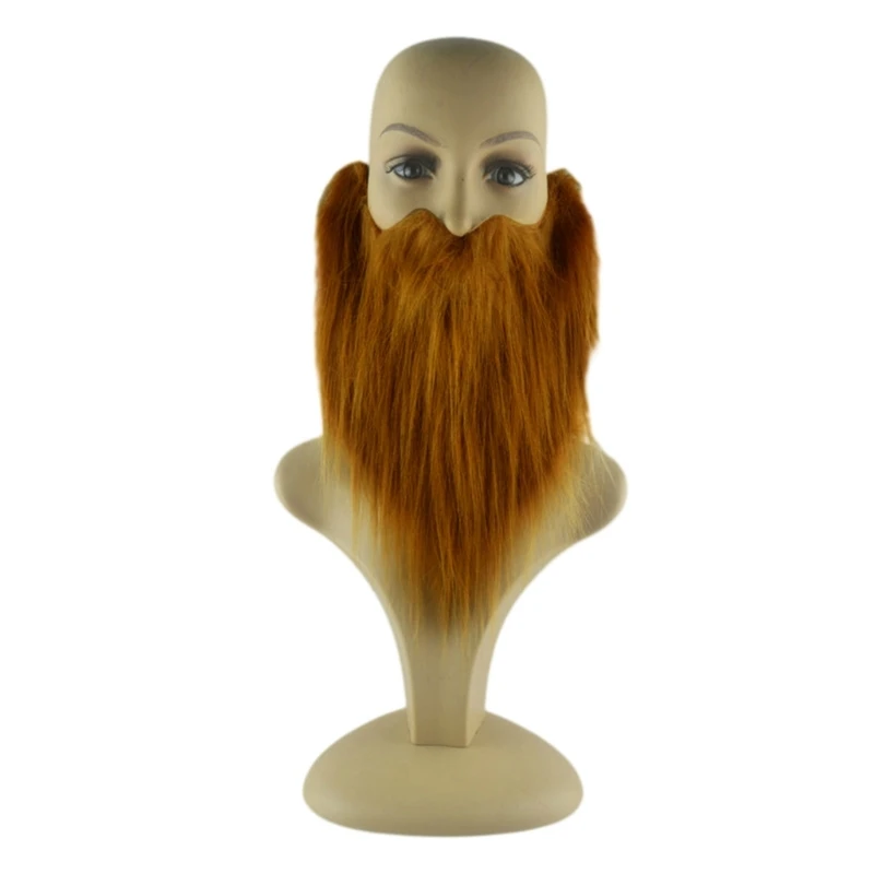 Halloween Party Fake Beard,Funny Fake Mustache Beard for Cosplay Supplies, Realistic False Drop shipping