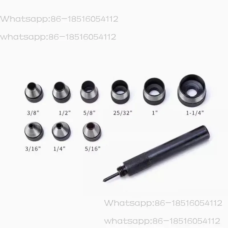 DIY Leathercraft Round Hole Puncher Sharp Punching Tool5-32MM Leather Heavy Duty Hollow Punch 45# Steel Repable Cutter Head