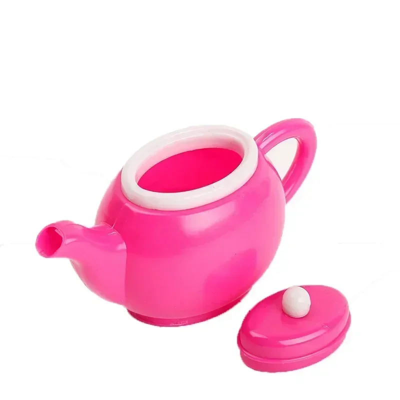 Casa da gioco Giocattolo Tè pomeridiano Teiera Tazza Set di cucchiai Materiale Versare acqua Bevanda Set da gioco per tè Puntelli di alta qualità Regalo per bambini