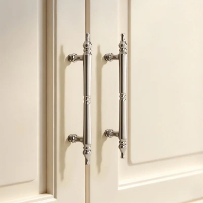 Titanium Silver Kitchen Accessories Wardrobe Drawers Knobs Cupboard Closet Pulls Furniture Handles Cabinet Knobs And Handles