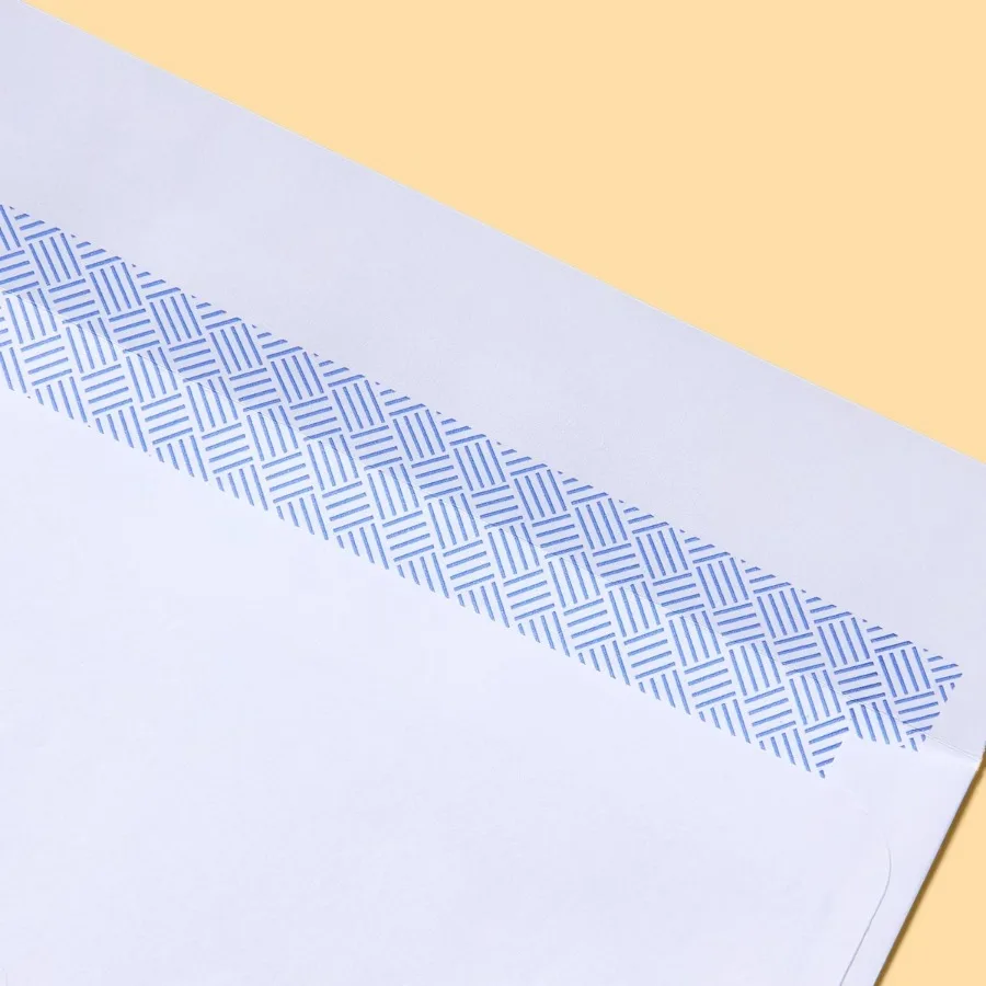 125ct 4" x 9.5" Gummed Flap Security Envelopes White
