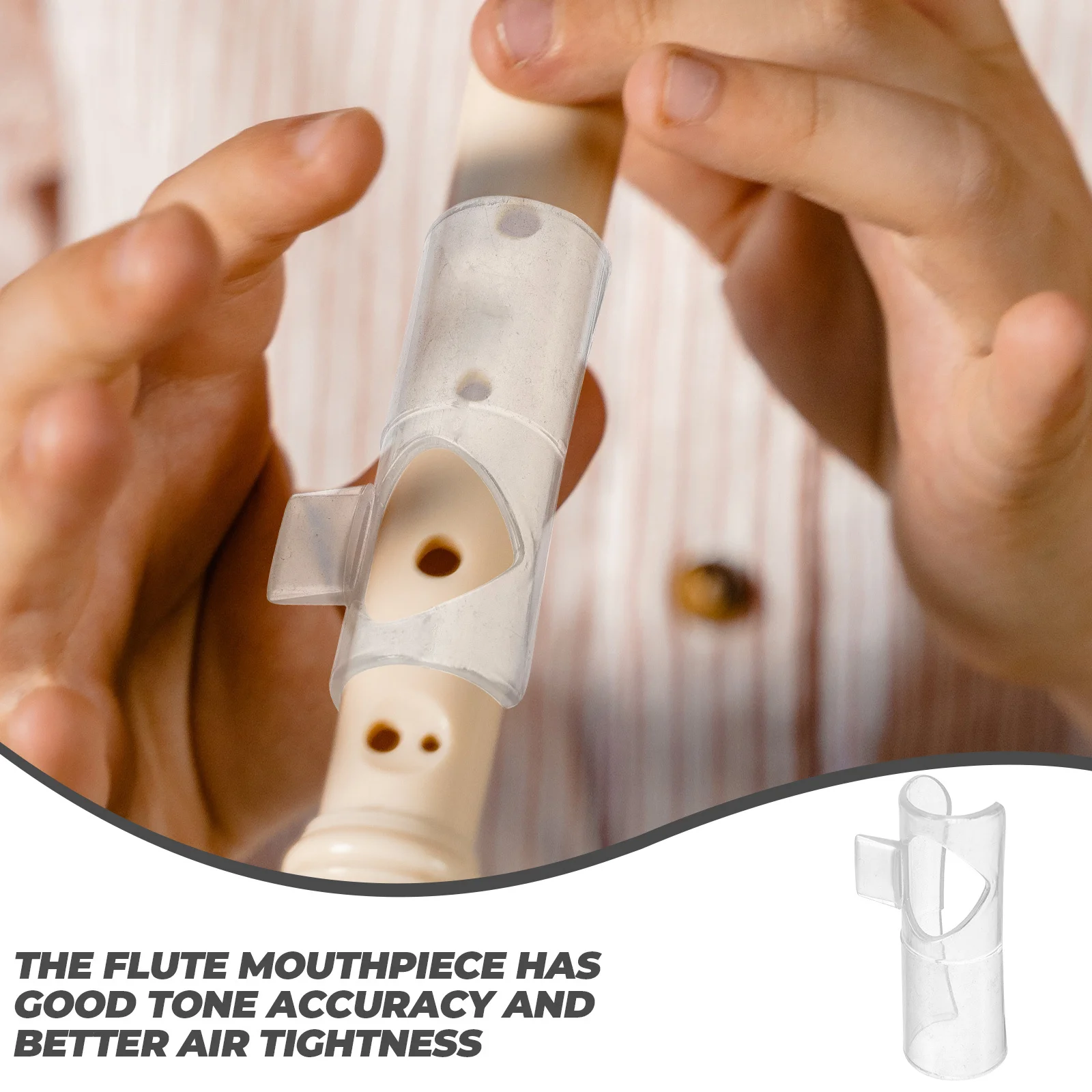 رأس الناي النايلون ملحقات الناي المتينة سهلة تحقيق آلة موسيقية شفافة متوازنة متينة #1