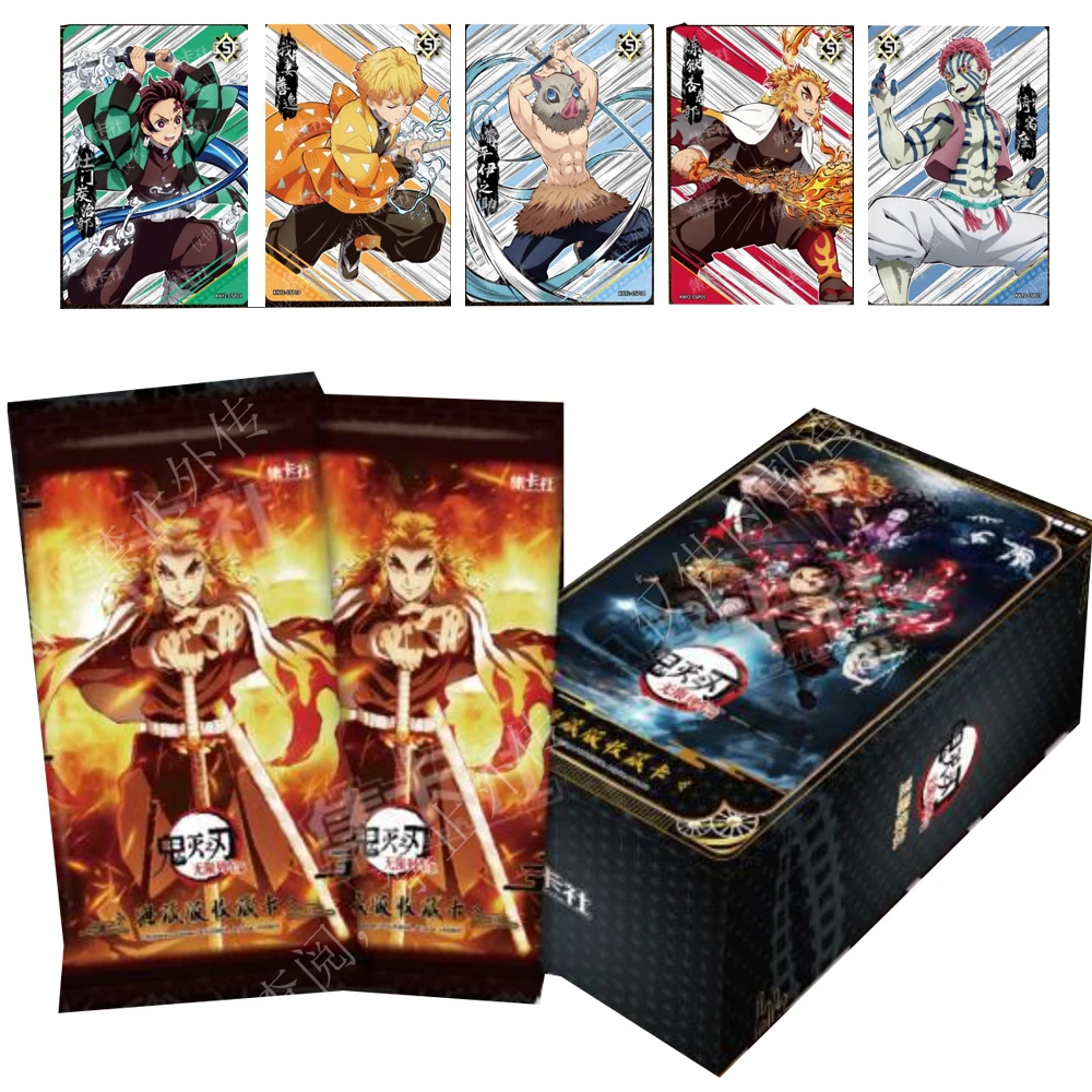 

Demon Slayer Cards For Children Hot Blooded Anime The Protagonist Group's Exquisite Painting Precious Collection Card Toy Gifts