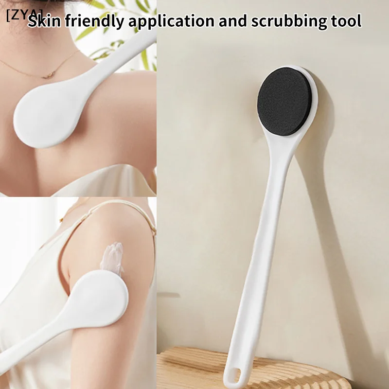 Black Function Lotion Sunscreen Ointment Applicator Long Handle Body Cleaner Shower Brush Free Sunscreen Back Applicator[ZYA]
