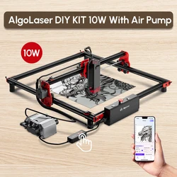 AlgoLaser 10W Laser Engraver Cutter with Air Pump 40*40cm Wifi Offline Woodworker Acrylic Wood Engraving Cutting Machine Printer