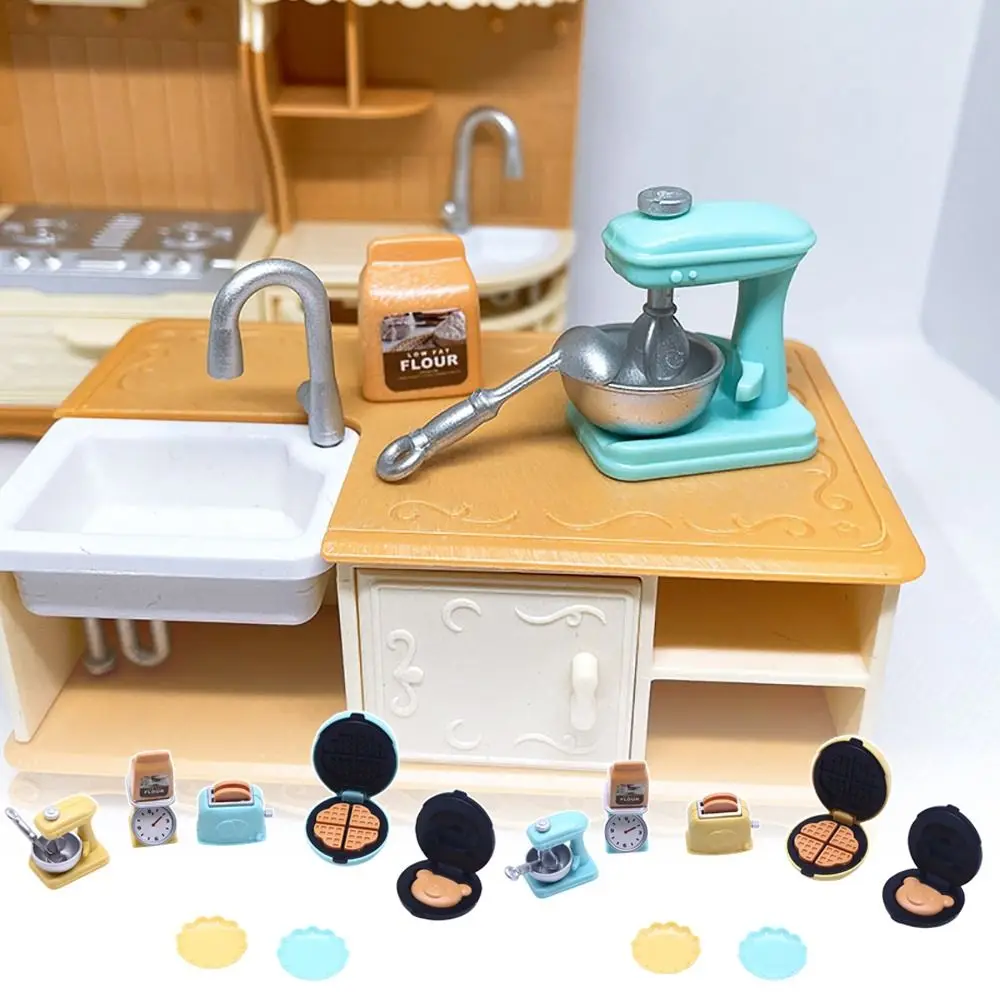 1/12 Dollhouse Food Toy Bread Maker Egg Biscuits Flour Micro Kitchen Appliances Scene Model Multicolor Miniature Kitchen Toy