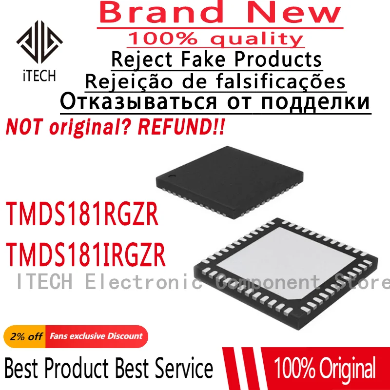 5PCS/Lot TMDS181IRGZR TMDS181I 、TMDS181RGZR TMDS181 VQFN-48 New Original Digital Video Interface Retimer Chip TMDS181IRGZT