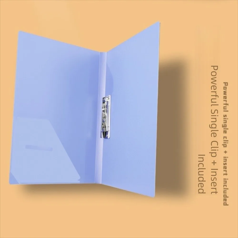 

Transparent File Folders Single Clip Thickened Document Organizer Double Clip Small Fresh Style A4 Folder Document Storage