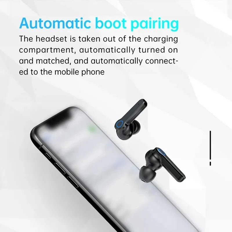 FANGTUOSI M19 Bluetooth Earphones Wireless Gaming Touch Esports Digital Display Sports Mini Convenient Carrying Earplugs