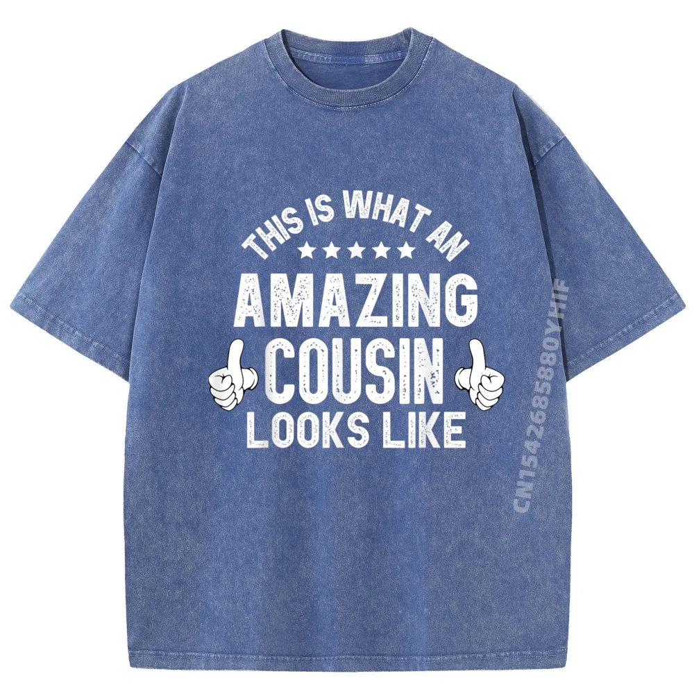 هذا هو ما يبدو ابن عم رائعًا مثل تي شيرت جرافيك تي شيرت رجالي مريح مغسول بأكمام قصيرة #3