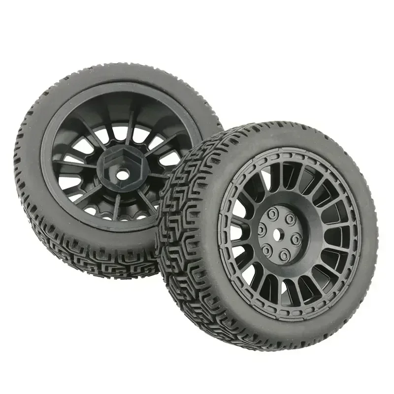 4 قطعة RC سيارة 66 مللي متر المطاط الإطارات ل WLtoys 144001 و 1/18 1/16 1/10 RC عربات التي تجرها الدواب الزاحف على/الطرق الوعرة قطع غيار السيارات استبدال