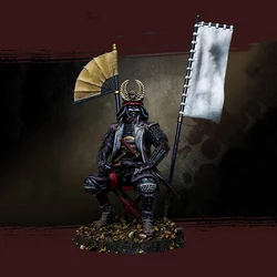 1/18 ancient soldier man Tokugawa sit Resin figure Model kits Miniature soldier Unassembled Unpainted