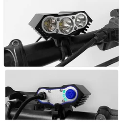 2700 Lumen Super Brightness Bicycle Light USB Owl Bike Handlebar 3xT6 Flashlight Outdoor Night Cycling Front LED Lamp