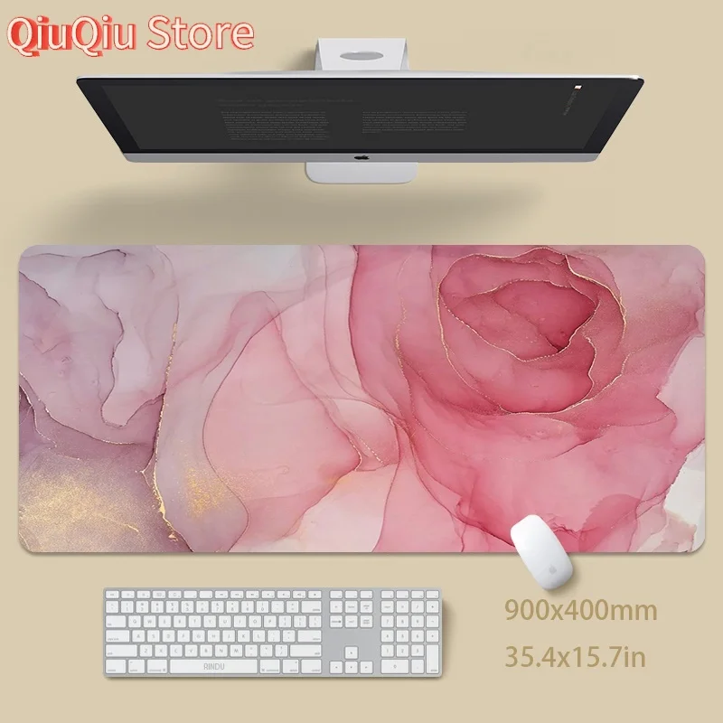 Marmor 80x30cm XXL Lock Edge Mousepads Großes Gaming-Mauspad Tastaturmatte Mauspad Beast Schreibtischunterlage Mauspad als Geschenk